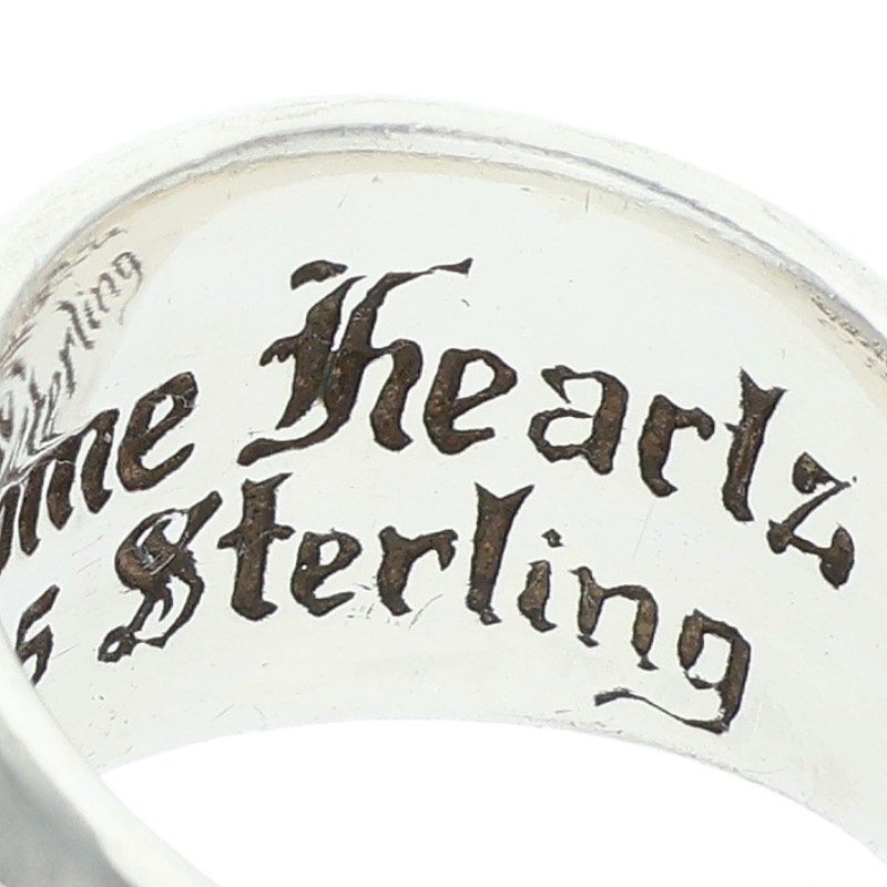 Chrome Hearts HEART IN BAND Silver Ring Size JP 11.5