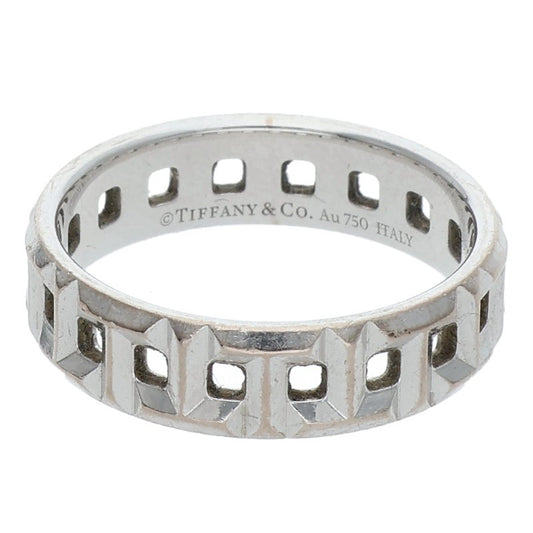 TIFFANY&Co. True Wide 18K White Gold Ring Size ONE SIZE