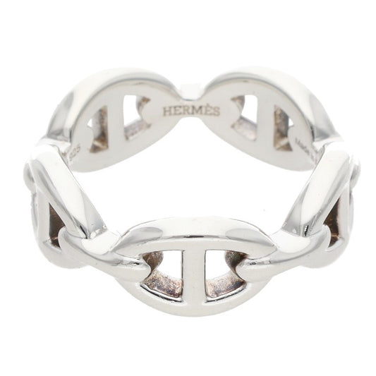 HERMES Chaine d'Ancre Enchainee PM Silver Ring Size ONE SIZE