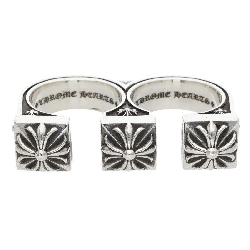 Chrome Hearts BRSS KNCKLS Silver Ring Size JP 22