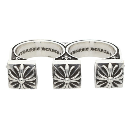 Chrome Hearts BRSS KNCKLS Silver Ring Size JP 22
