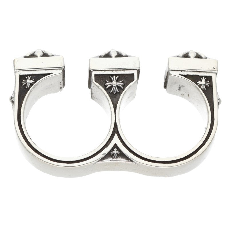 Chrome Hearts BRSS KNCKLS Silver Ring Size JP 22
