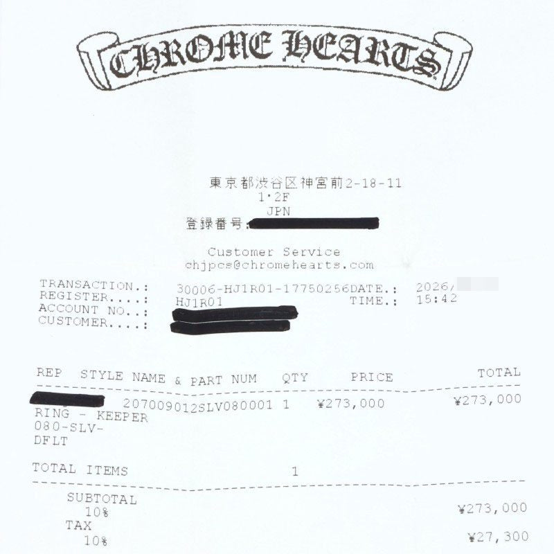 Chrome Hearts KEEPER Silver Ring Size ONE SIZE