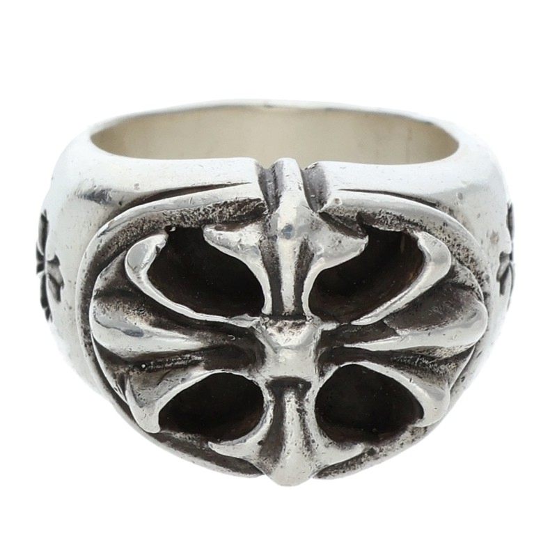 GABOR Holding R-10 Cross Oval Silver Ring Size 15.5