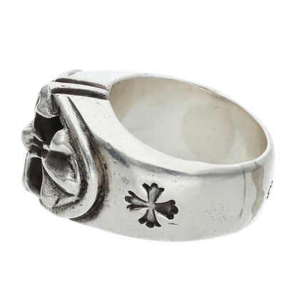 GABOR Holding R-10 Cross Oval Silver Ring Size 15.5