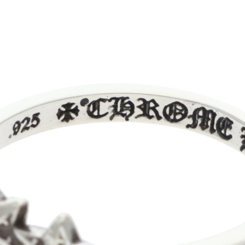 Chrome Hearts BUBBLEGUM 3 STAR Silver Ring Size JP 6