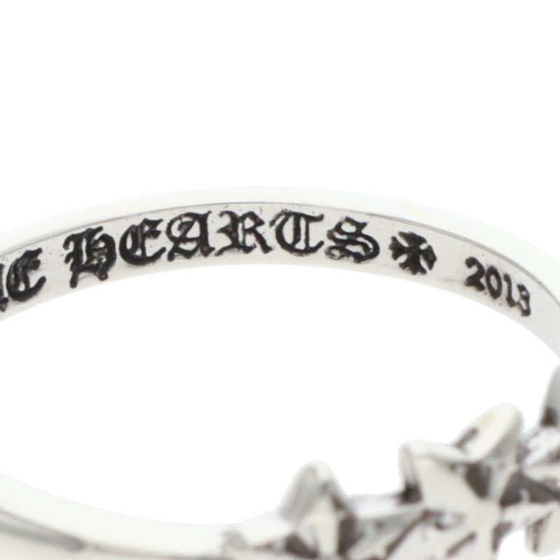 Chrome Hearts BUBBLEGUM 3 STAR Silver Ring Size JP 6
