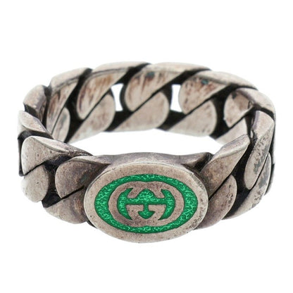 GUCCI Interlocking G Silver Ring Size ONE SIZE