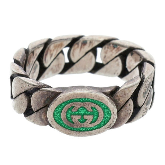GUCCI Interlocking G Silver Ring Size ONE SIZE
