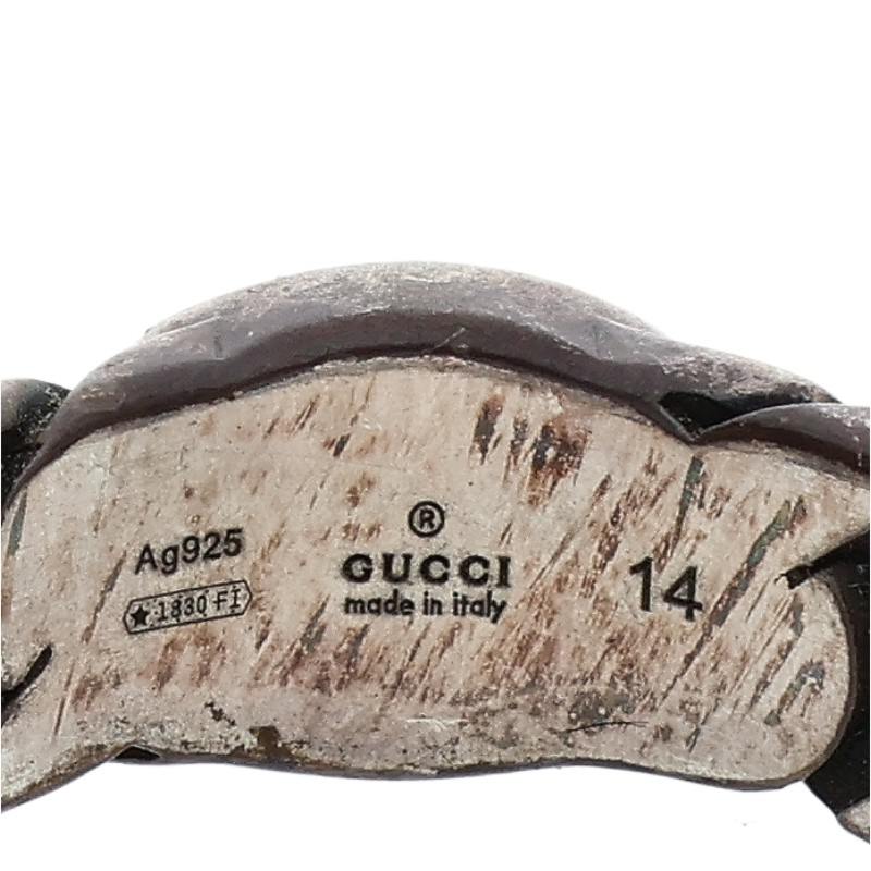 GUCCI Interlocking G Silver Ring Size ONE SIZE