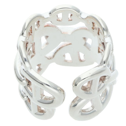 HERMES Chaine d'Ancre Enchainee GM Silver Ring Size ONE SIZE
