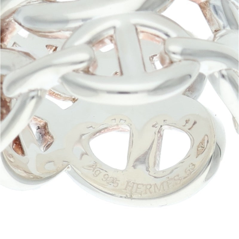 HERMES Chaine d'Ancre Enchainee GM Silver Ring Size ONE SIZE