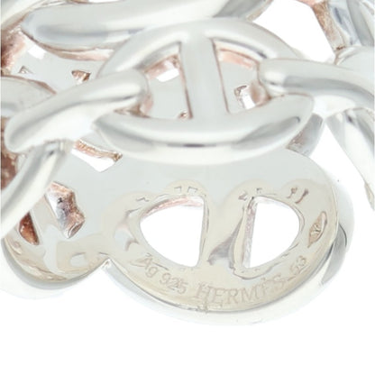 HERMES Chaine d'Ancre Enchainee GM Silver Ring Size ONE SIZE