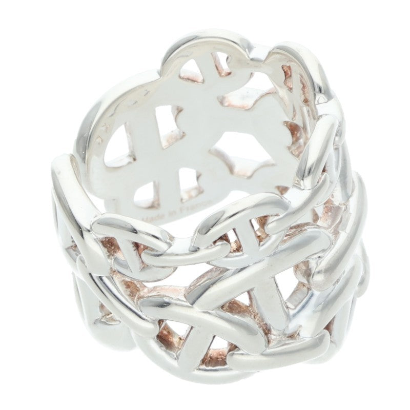 HERMES Chaine d'Ancre Enchainee GM Silver Ring Size ONE SIZE