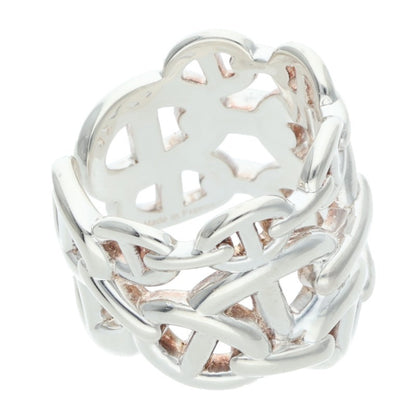 HERMES Chaine d'Ancre Enchainee GM Silver Ring Size ONE SIZE