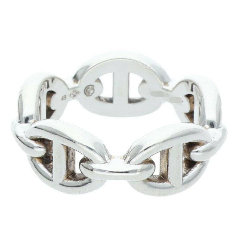 HERMES Chaine d'Ancre Enchainee PM Silver Ring Size ONE SIZE