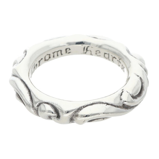 Chrome Hearts SCRL BAND Silver Ring 925 Size ONE SIZE