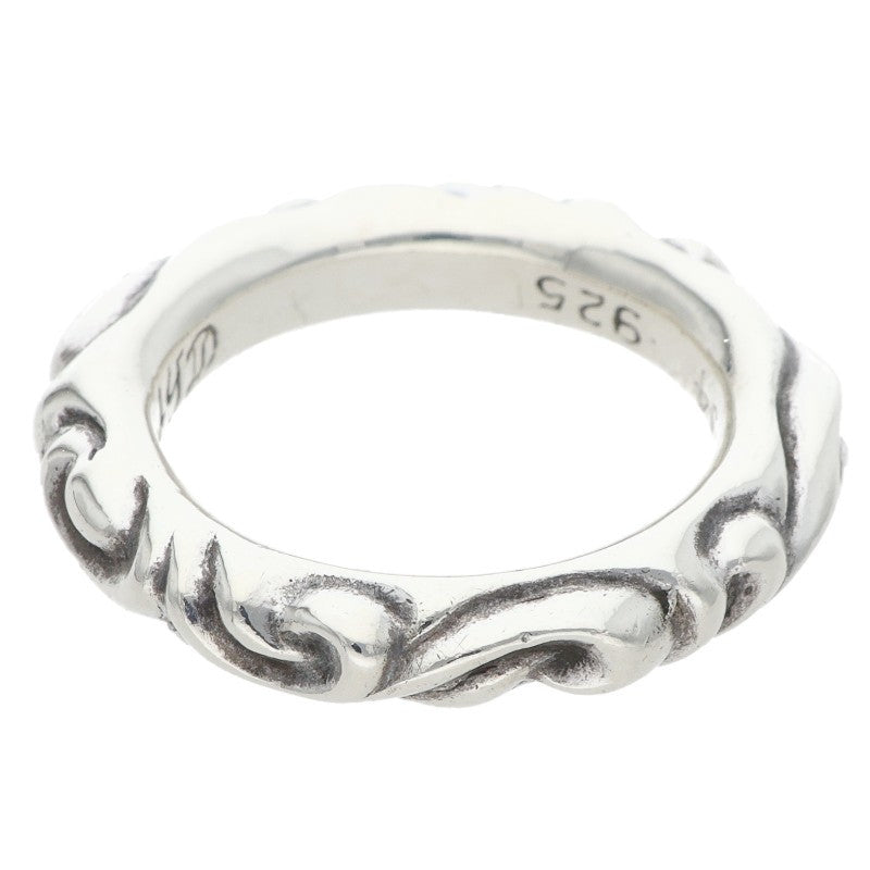 Chrome Hearts SCRL BAND Silver Ring 925 Size ONE SIZE