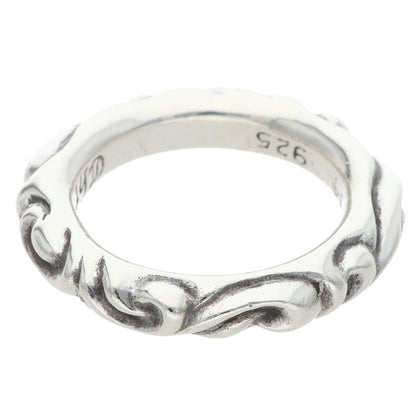 Chrome Hearts SCRL BAND Silver Ring 925 Size ONE SIZE