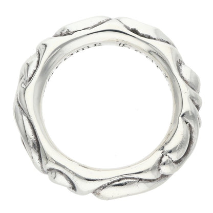 Chrome Hearts SCRL BAND Silver Ring 925 Size ONE SIZE