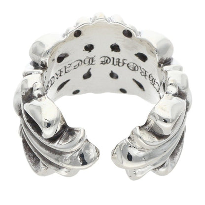 Chrome Hearts DBL FLRL CRS Silver Ring 925 Size ONE SIZE