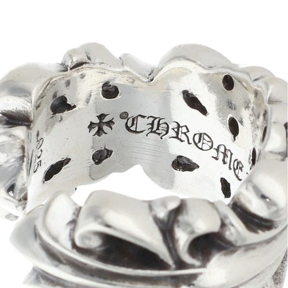 Chrome Hearts DBL FLRL CRS Silver Ring 925 Size ONE SIZE
