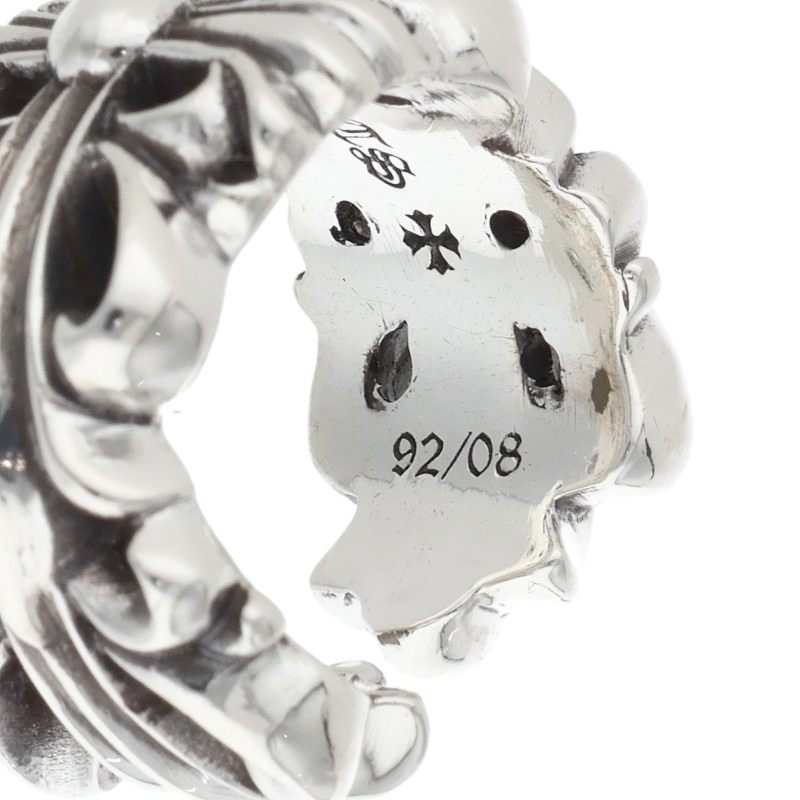 Chrome Hearts DBL FLRL CRS Silver Ring 925 Size ONE SIZE