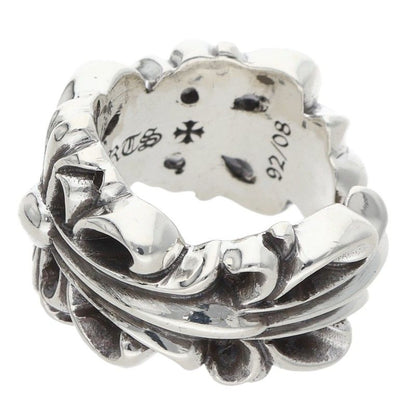 Chrome Hearts DBL FLRL CRS Silver Ring 925 Size ONE SIZE
