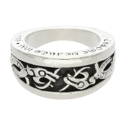 Chrome Hearts NARROW V CELTIC Silver Ring Size ONE SIZE