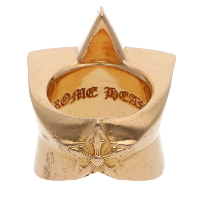 Chrome Hearts 22K Large Star Pave Diamond Ring Size JP 14