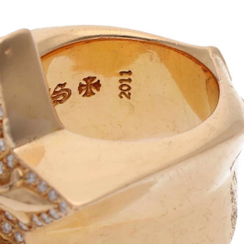 Chrome Hearts 22K Large Star Pave Diamond Ring Size JP 14