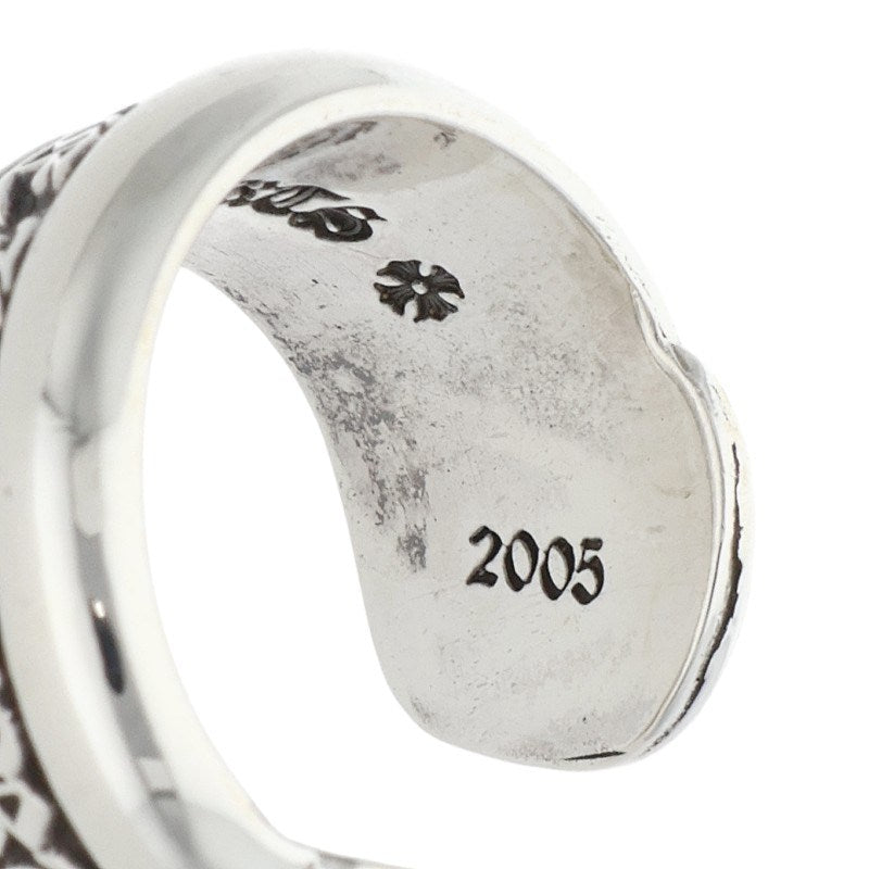 Chrome Hearts SM Scroll Label 925 Silver Ring Size ONE SIZE