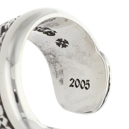 Chrome Hearts SM Scroll Label 925 Silver Ring Size ONE SIZE