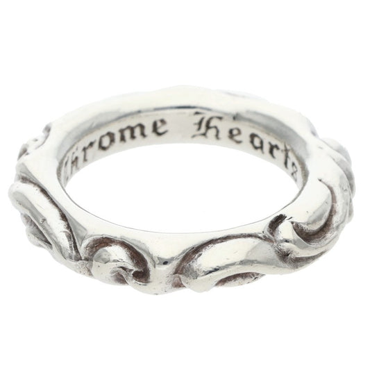 Chrome Hearts SCRL BAND Silver Ring 925 Size ONE SIZE