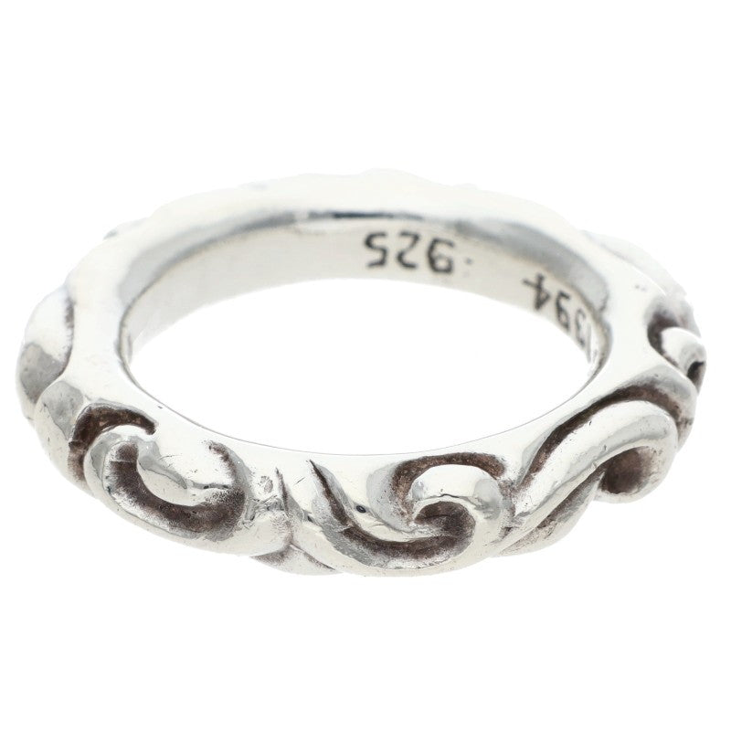 Chrome Hearts SCRL BAND Silver Ring 925 Size ONE SIZE