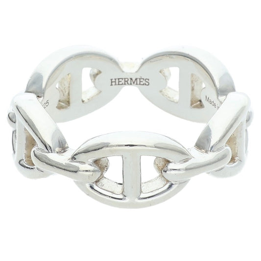 HERMES Chaine d'Ancre Enchainee PM Silver Ring Size ONE SIZE