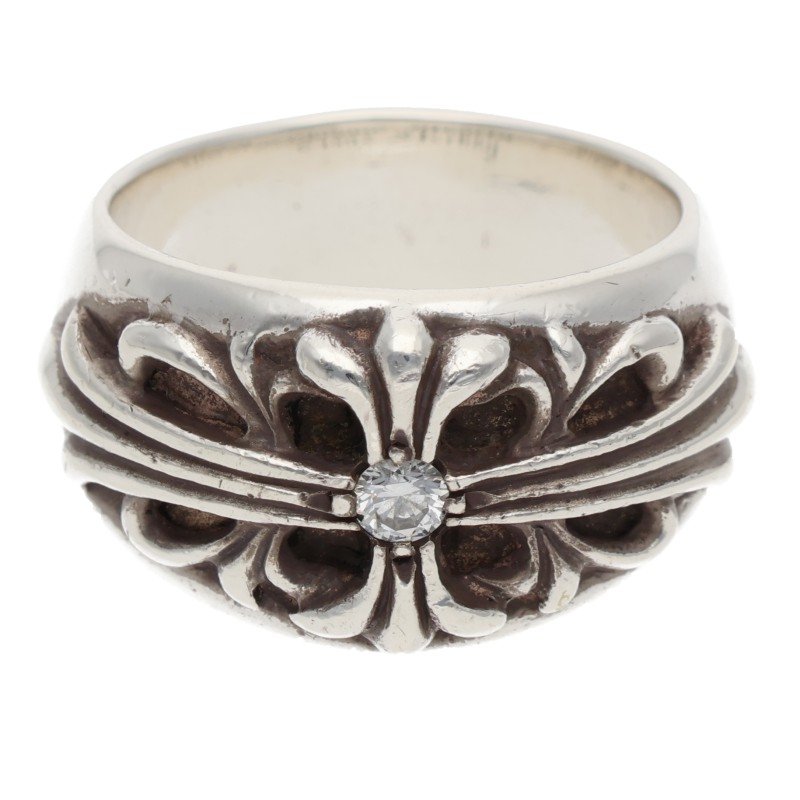 Chrome Hearts Floral Cross 1 Diamond Silver Size ONE SIZE