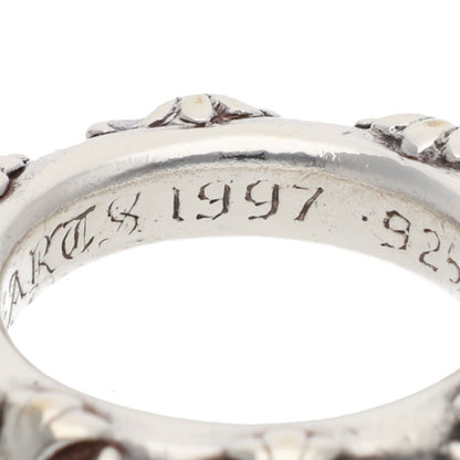 Chrome Hearts Cross Band 925 Silver Ring Size ONE SIZE