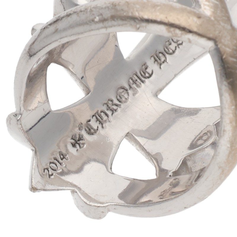Chrome Hearts 18K Infinity CH Emerald Ring Size ONE SIZE