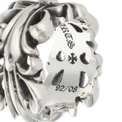 Chrome Hearts DBL FLRL CRS Silver Ring Size ONE SIZE
