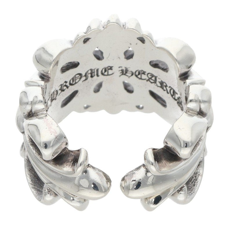 Chrome Hearts DBL FLRL CRS Silver Ring Size ONE SIZE