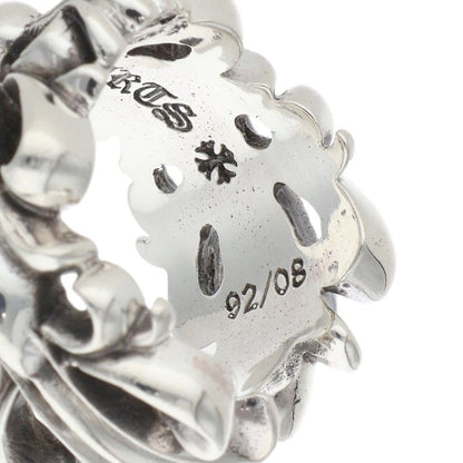 Chrome Hearts DBL FLRL CRS Silver Ring Size ONE SIZE