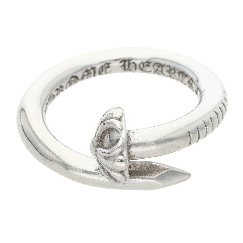 Chrome Hearts NAIL CROSSBALL Silver Ring Size JP 9