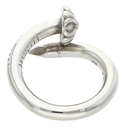 Chrome Hearts NAIL CROSSBALL Silver Ring Size JP 9