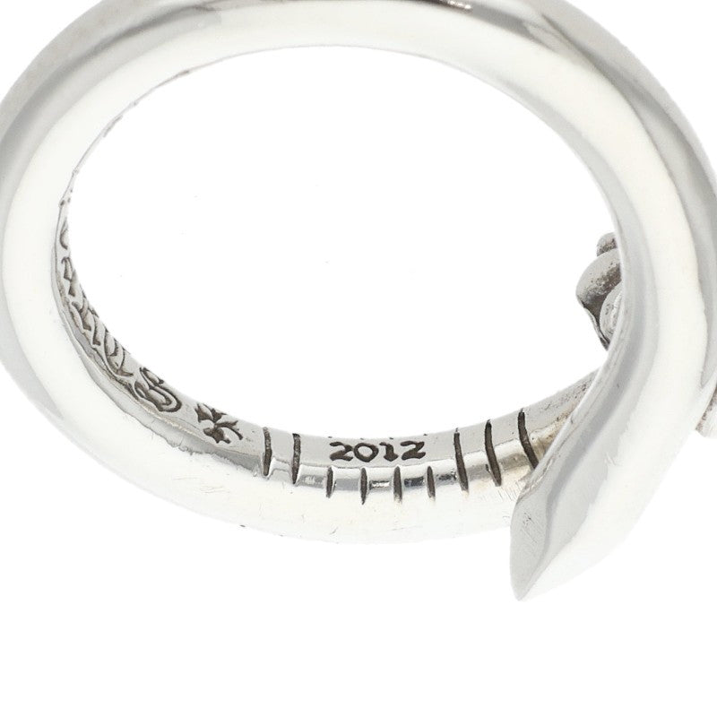 Chrome Hearts NAIL CROSSBALL Silver Ring Size JP 9