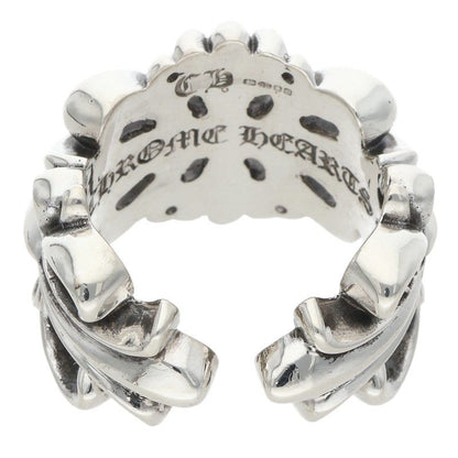Chrome Hearts DBL FLRL CRS Silver Ring Size ONE SIZE