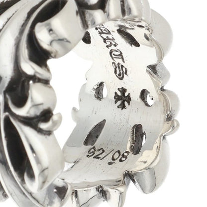Chrome Hearts DBL FLRL CRS Silver Ring Size ONE SIZE