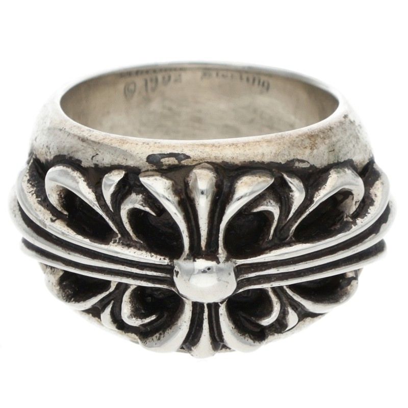 Chrome Hearts FLRL CRS Floral Cross Silver Size JP 8