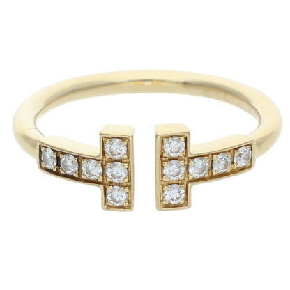 TIFFANY&Co. T Wire 18K Yellow Gold Diamond Size ONE SIZE