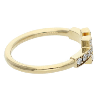 TIFFANY&Co. T Wire 18K Yellow Gold Diamond Size ONE SIZE